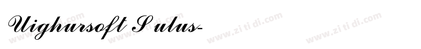 Uighursoft Sulus字体转换